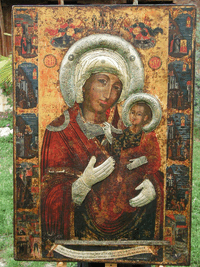 Чудотворна икона на Св. Богородица в Роженсия манастир, 1790г. Източник: taniailieva06.blogspot.com